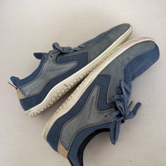 Vivobarefoot Womens Trainers Primus Asana Casual Lace-Up Leather Textile Blue 9 - Picture 6 of 8